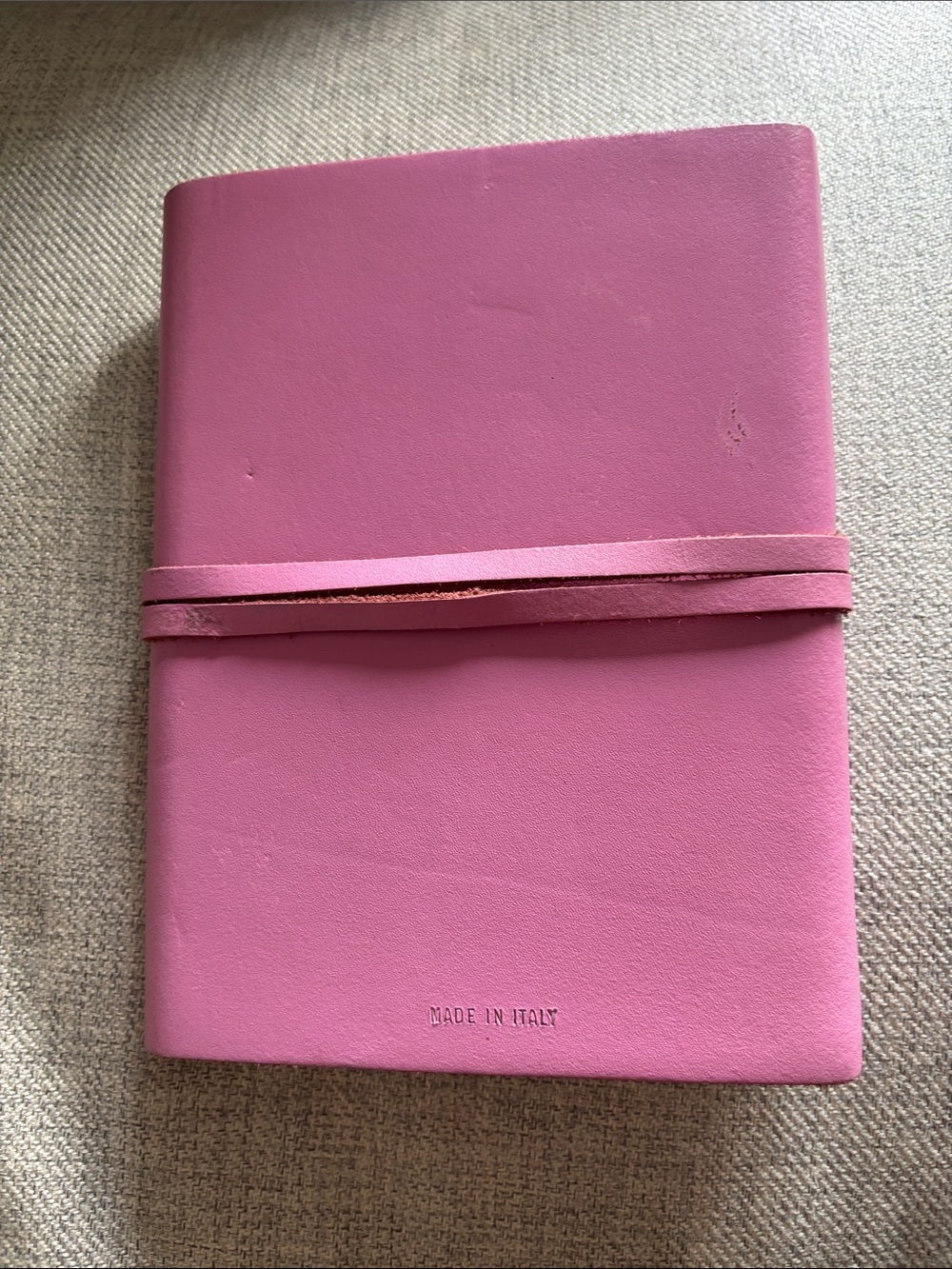 Pink Leather Wrap Journal - Picture 2 of 5